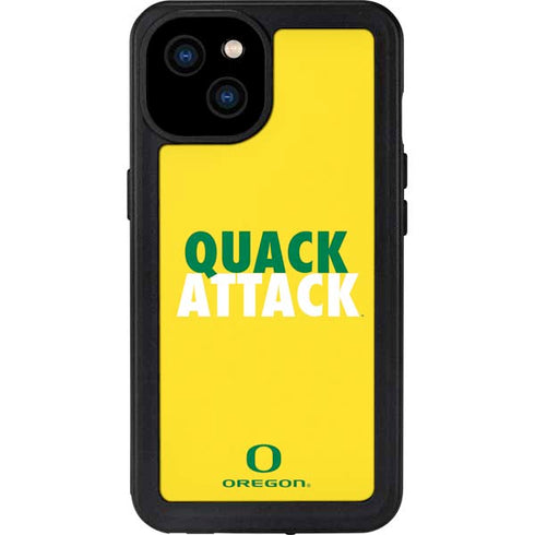 University of Oregon Quack Attack iPhone 15 Plus Waterproof Case